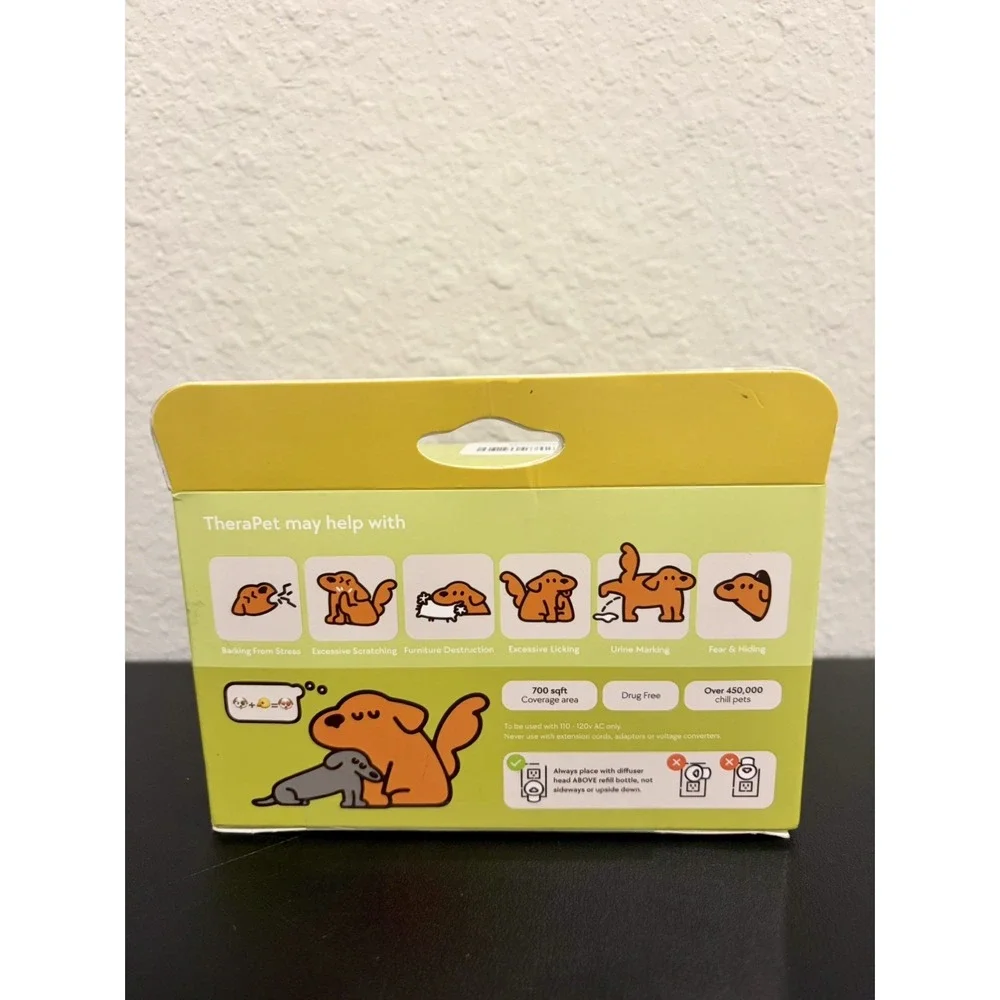 THERAPET Dog Calming Diffuser Kit 1 Diffuser + 2 Refills - Brand New Sealed